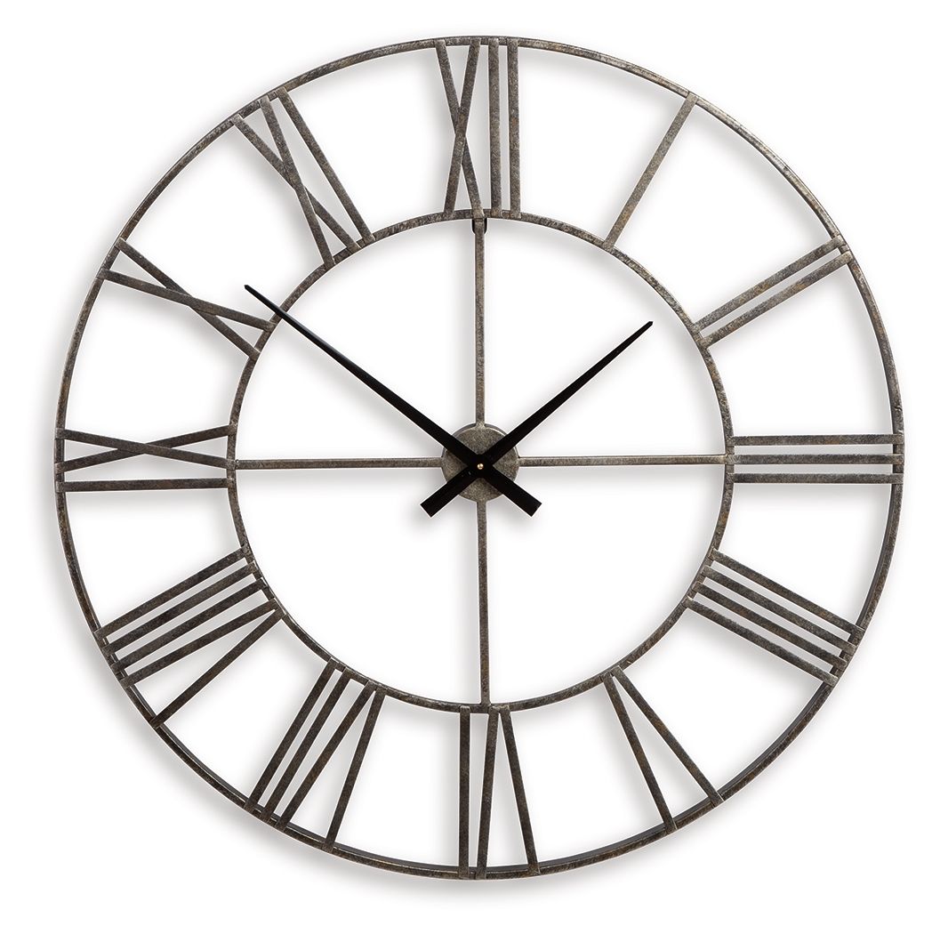 Paquita - Wall Clock - Antique Silver - Urban Living Furniture (Los Angeles, CA)