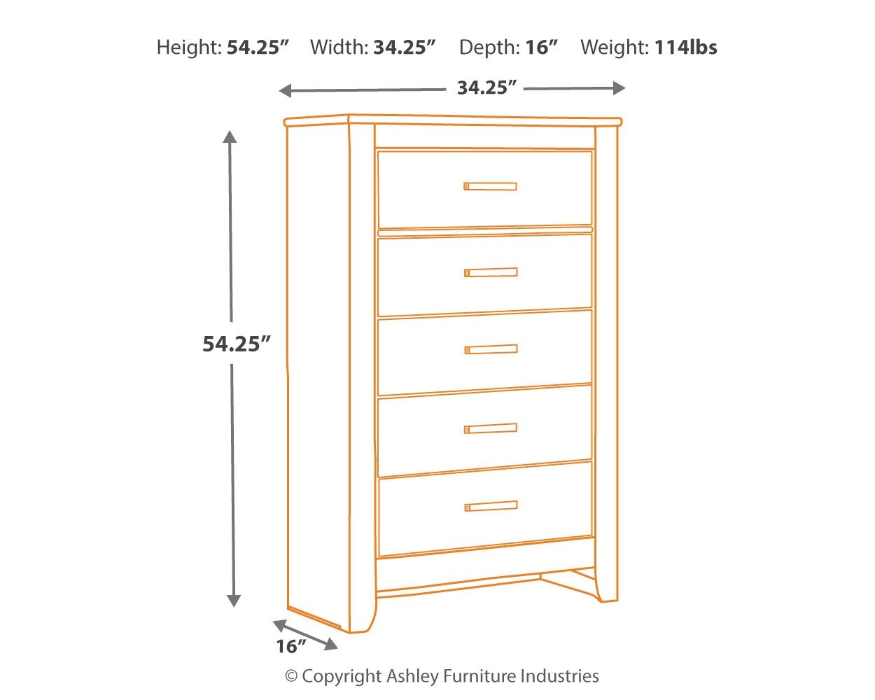 Brinxton - Charcoal - Five Drawer Chest - Urban Living Furniture (Los Angeles, CA)