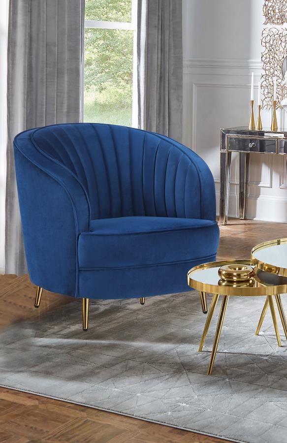 Sophia - Upholstered Channel Tufted Barrel Accent Chair - Urban Living Furniture (Los Angeles, CA)