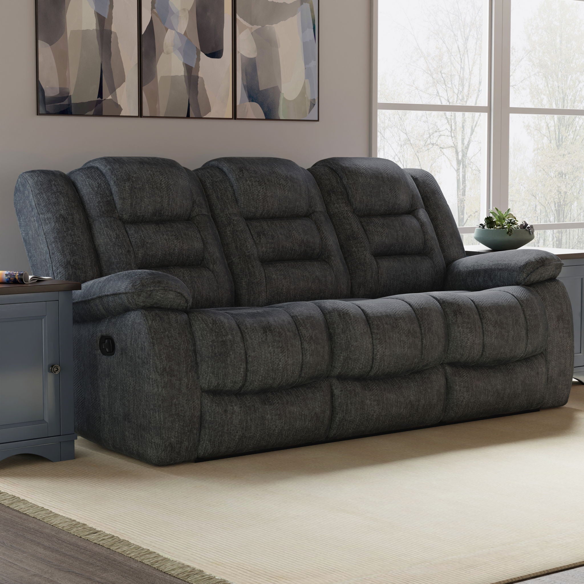 Bolton - Manual Reclining Sofa - Misty Storm - Urban Living Furniture (Los Angeles, CA)
