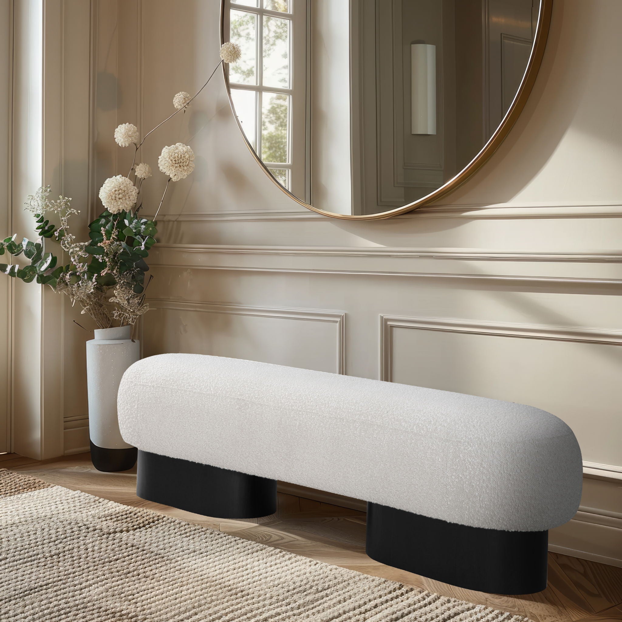 Robertson - Bench With Black Base - Urban Living Furniture (Los Angeles, CA)