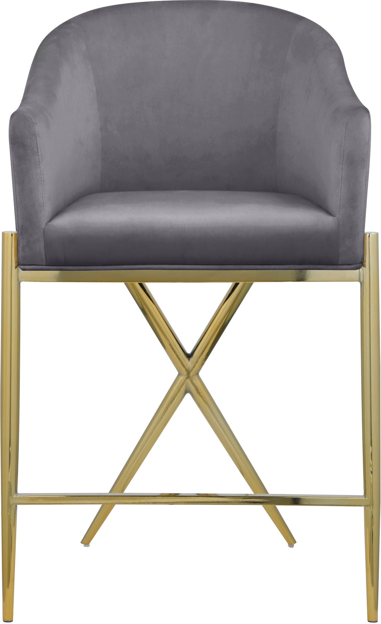 Xavier - Counter Stool with Gold Legs - Urban Living Furniture (Los Angeles, CA)