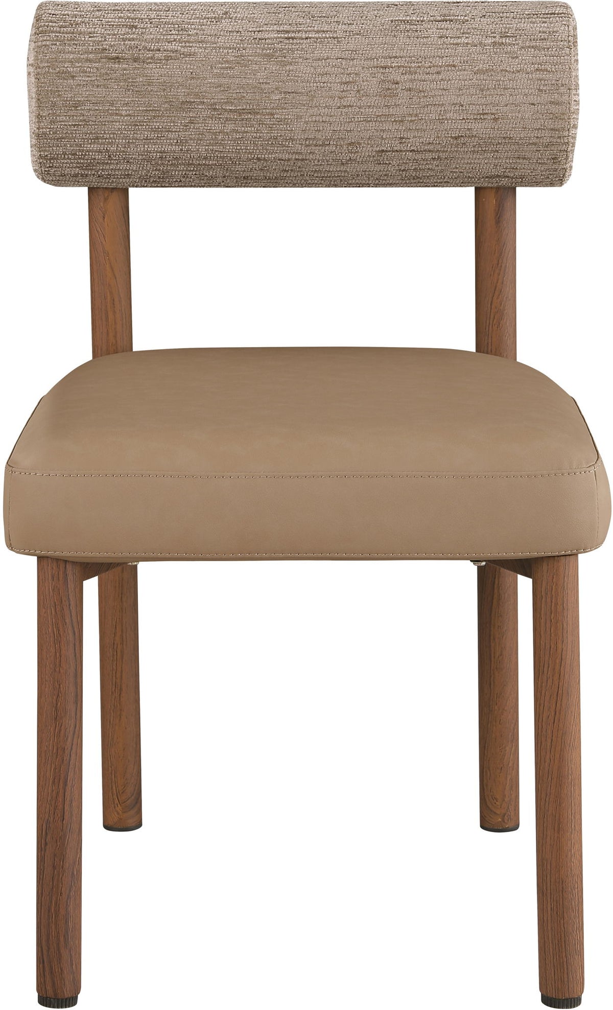 Paramo - Chenille Fabric and Vegan Leather Upholstered Dining Chair