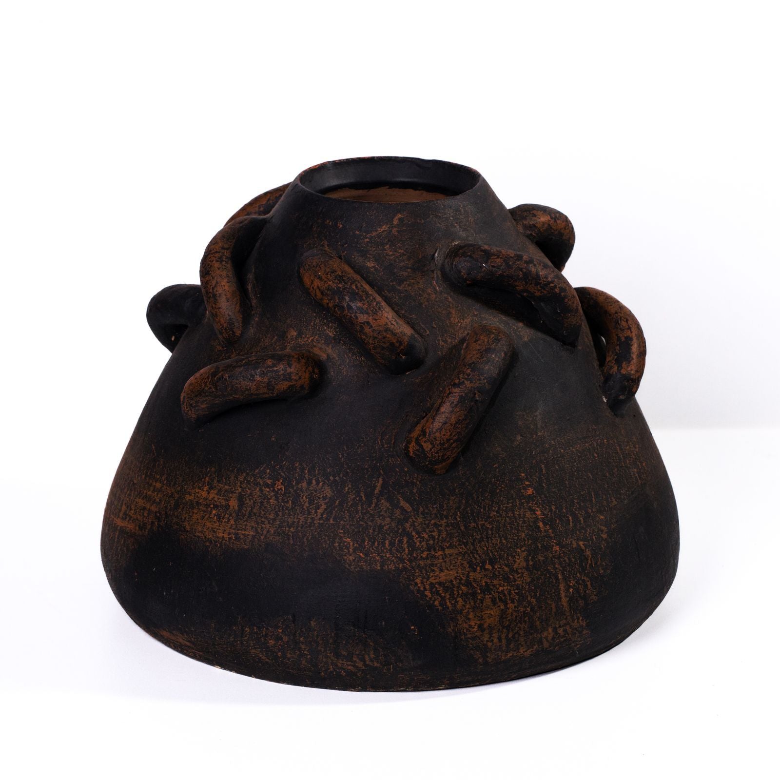 Visha - Roped Vase - Dark Terracotta - Urban Living Furniture (Los Angeles, CA)