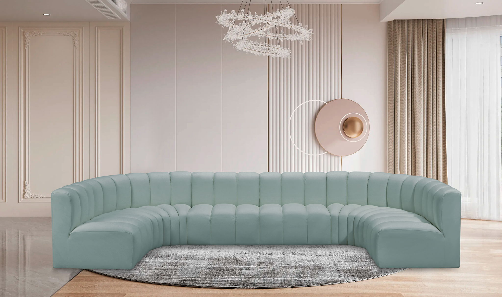Arc - Faux Leather Modular U-Shaped Sectional - Urban Living Furniture (Los Angeles, CA)