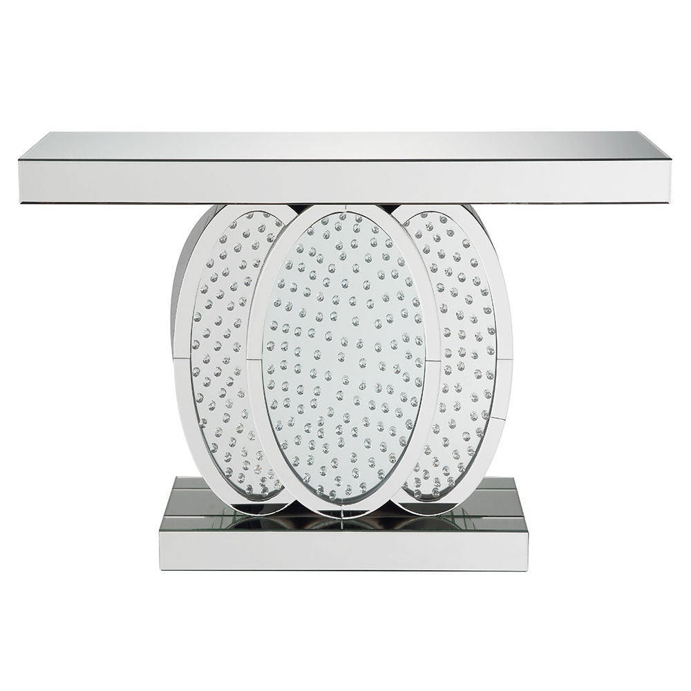 Nysa - 47"L Console Table - Mirrored & Faux Crystals - Urban Living Furniture (Los Angeles, CA)