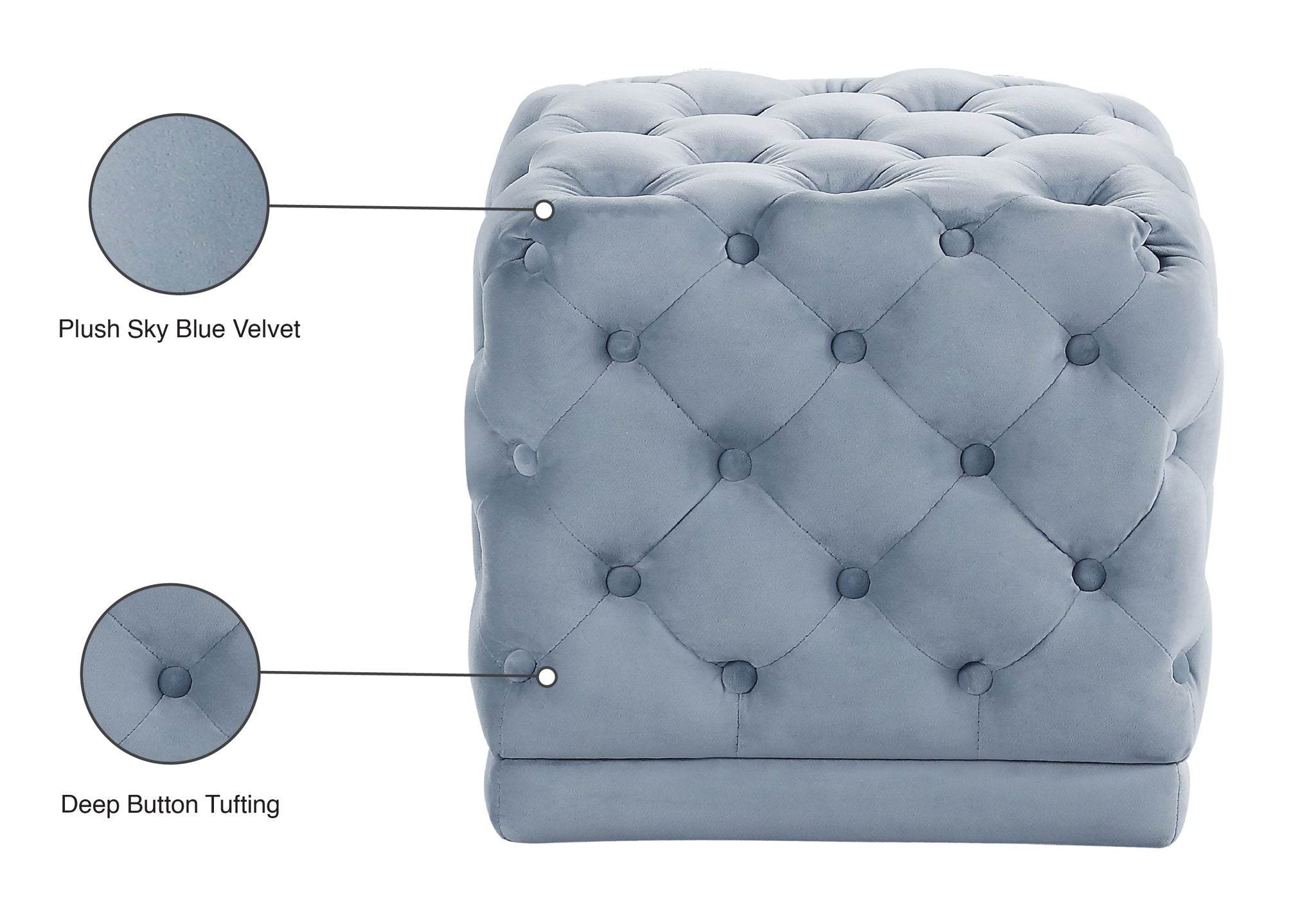 Stella - Stool Ottoman - Urban Living Furniture (Los Angeles, CA)