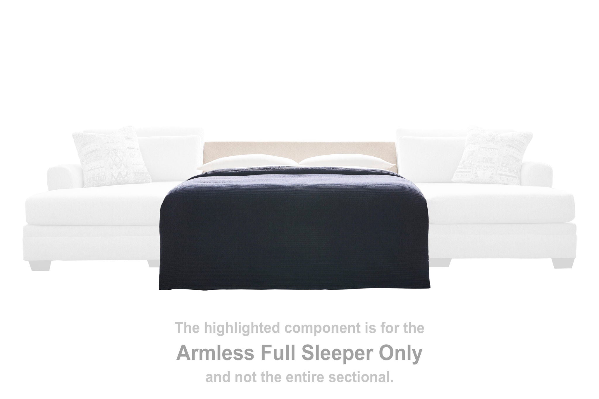 Mandi Point - Armless Full Sleeper - Marble