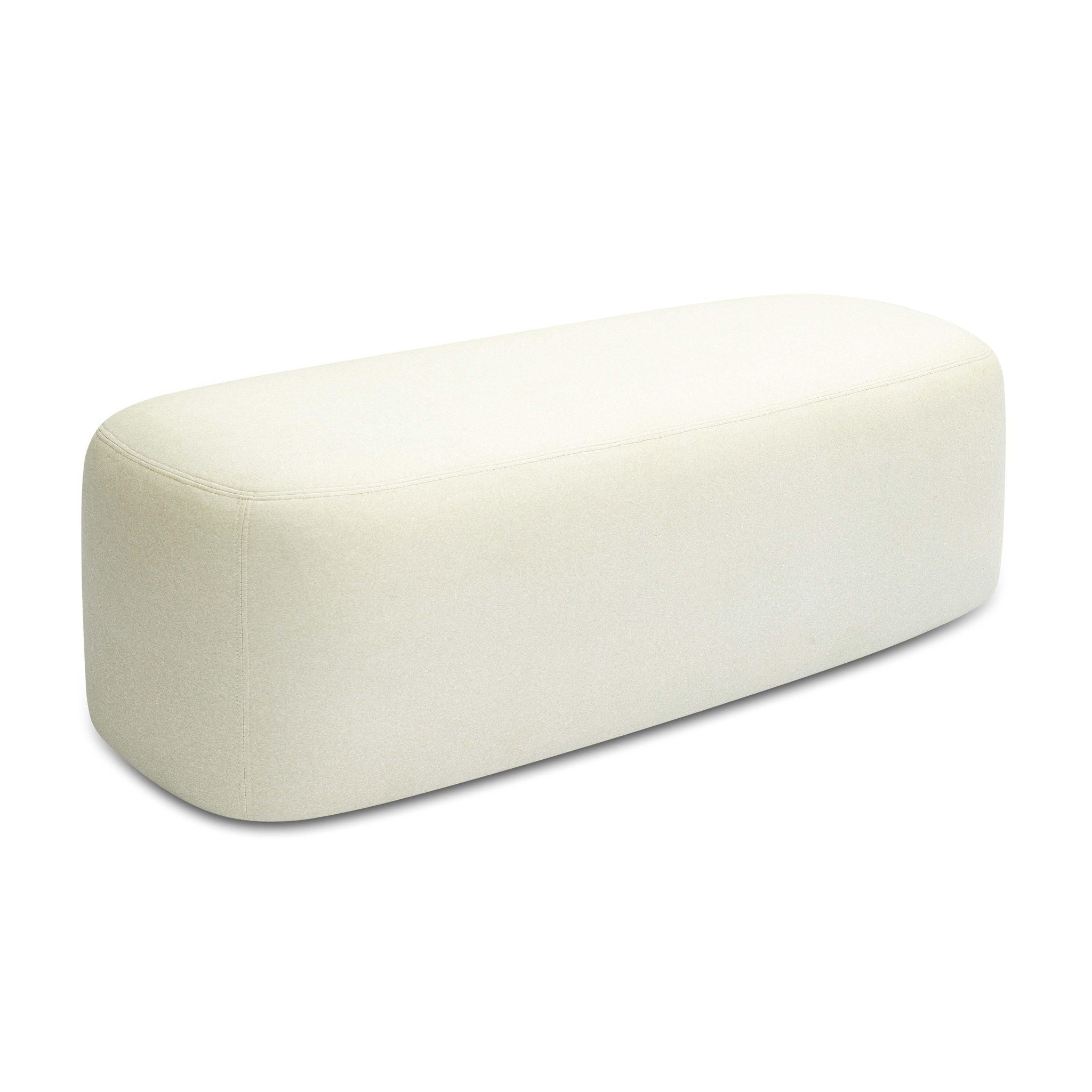 Graceland - Faux Mohair Bench - Cream - Urban Living Furniture (Los Angeles, CA)