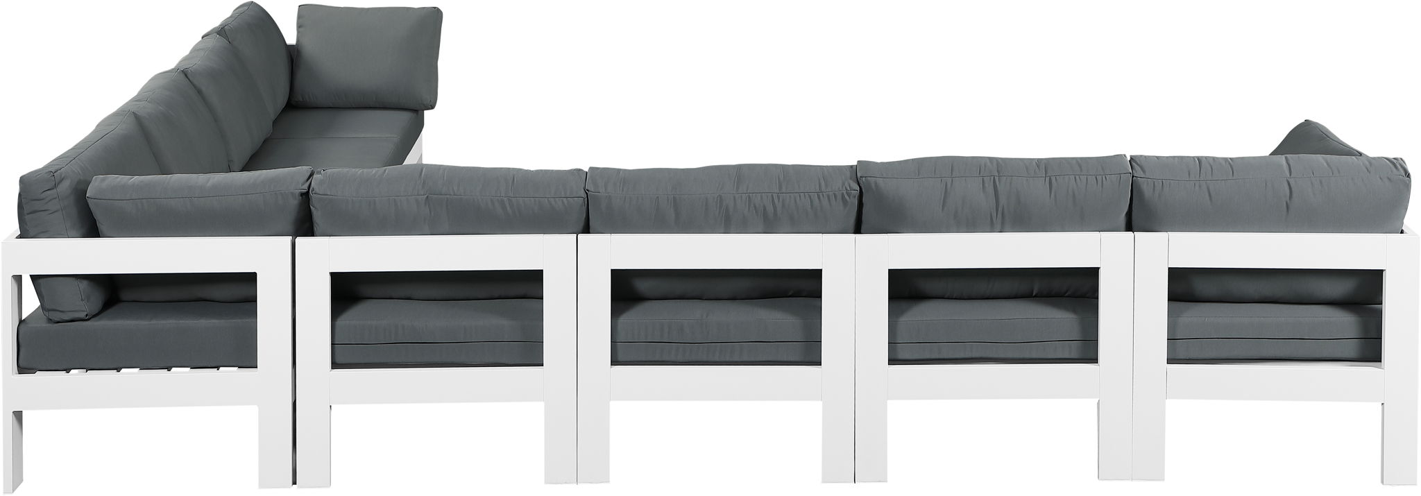 Nizuc - Outdoor Patio 8 Piece Modular Sectional With White Frame - Urban Living Furniture (Los Angeles, CA)