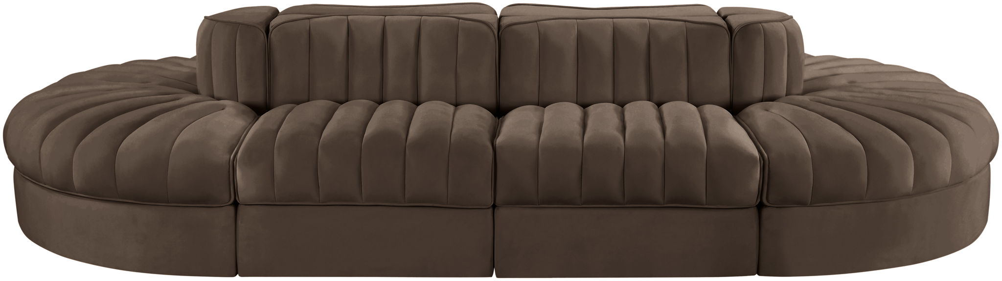 Rummi - Oval Velvet Performance Fabric Upholstered 8 Piece Modular Sectional - Urban Living Furniture (Los Angeles, CA)