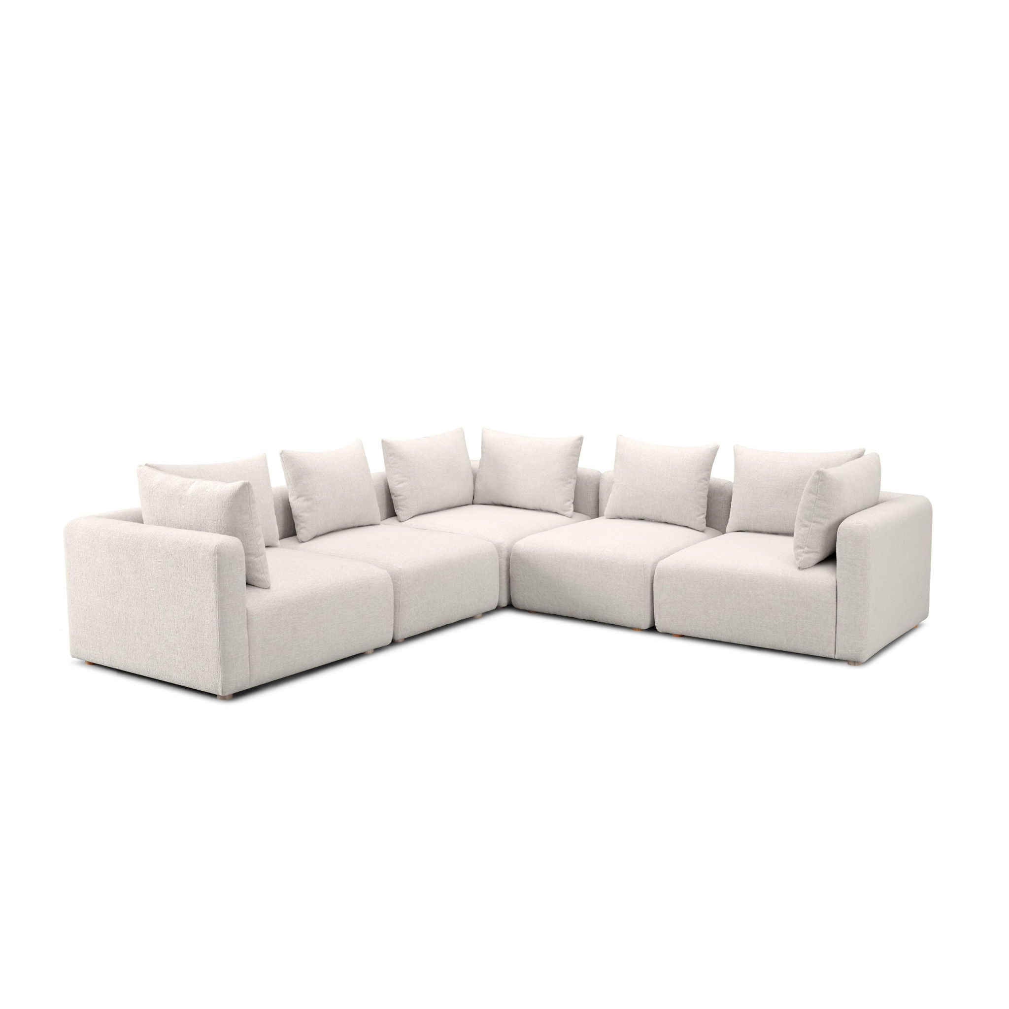 Hangover - 5-Piece Modular L-Sectional - Cream