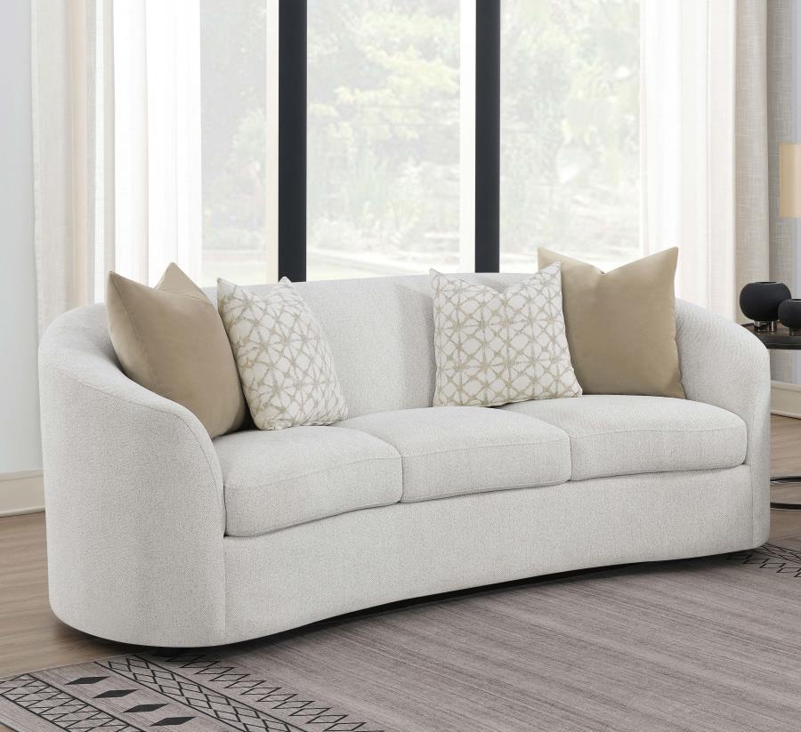 Rainn - Boucle Upholstered Sloped Arm Sofa - Latte - Urban Living Furniture (Los Angeles, CA)