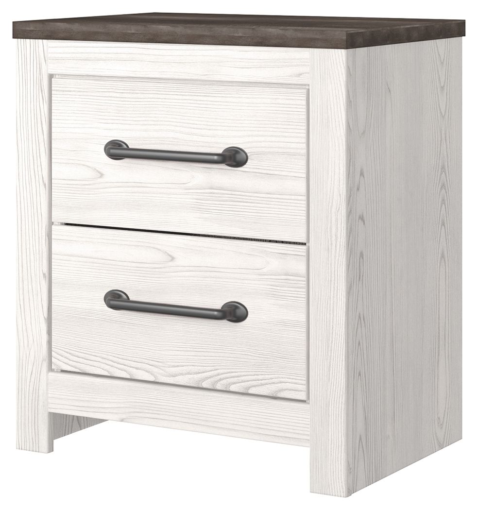 Gerridan - White / Gray - Two Drawer Night Stand - Urban Living Furniture (Los Angeles, CA)