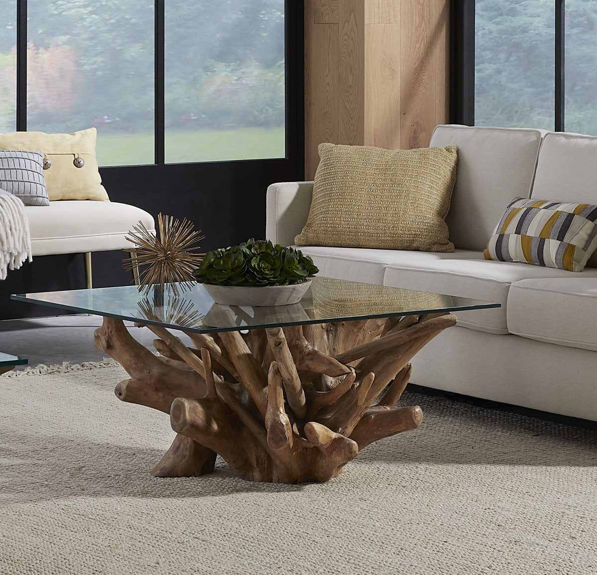 One - Teak Root Coffee Table Base - Warm Teak