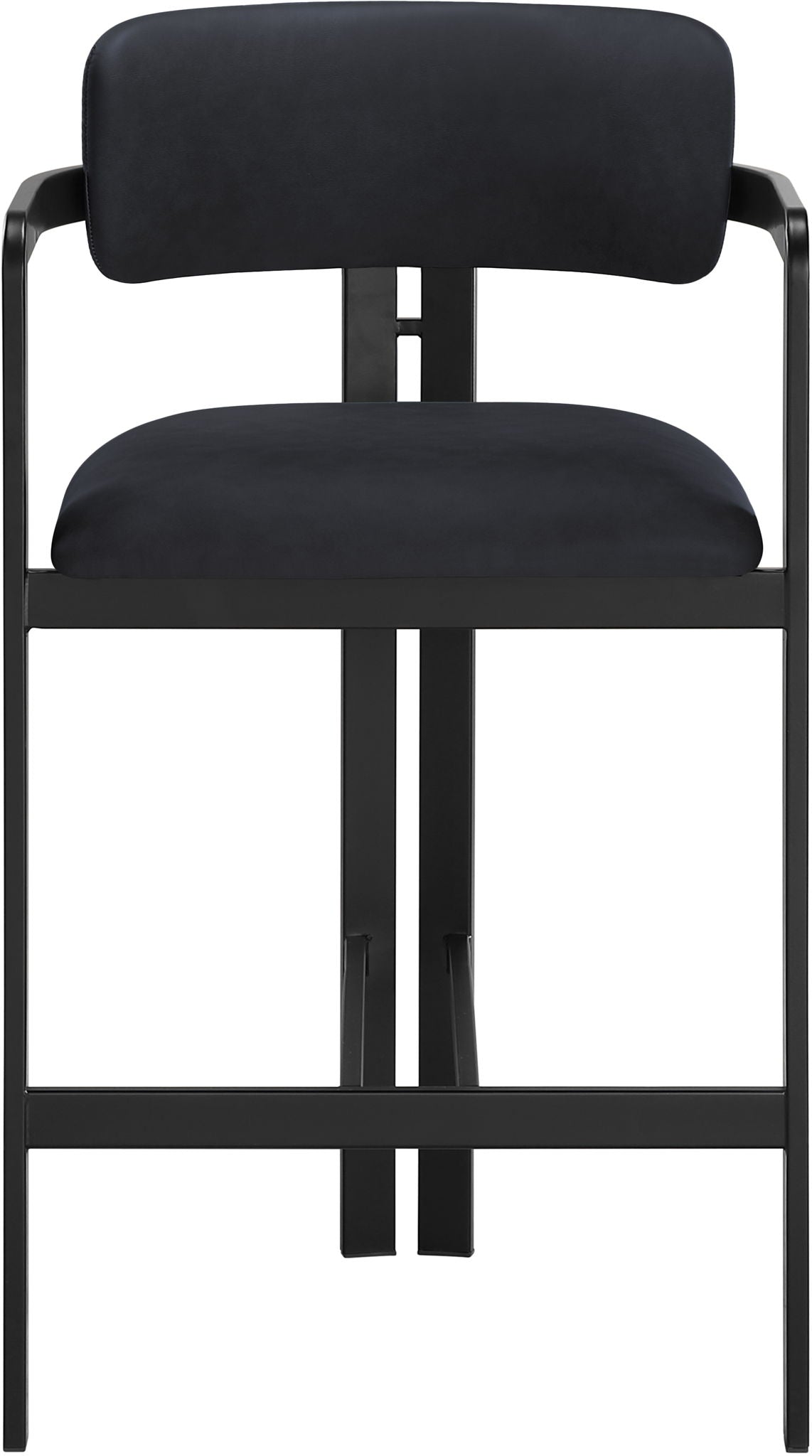 Aurum - Vegan Leather Upholstered Counter Stool With Graphite Black Base
