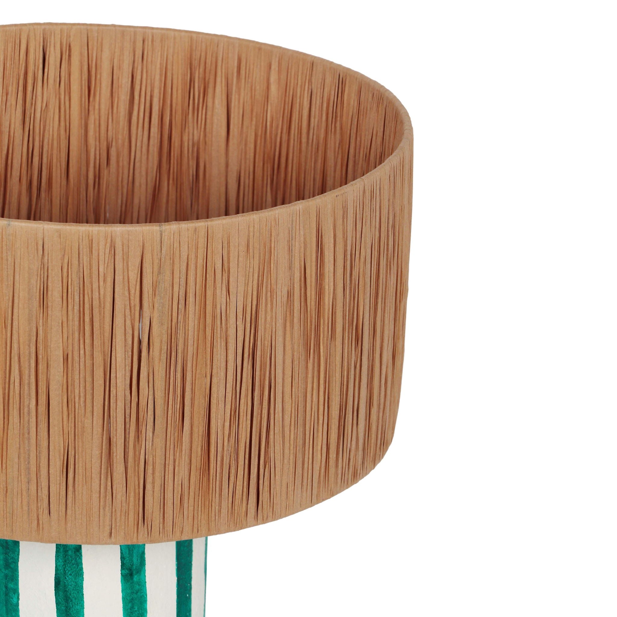 Ravello - Striped Papier Mache Table Lamp - Green - Urban Living Furniture (Los Angeles, CA)