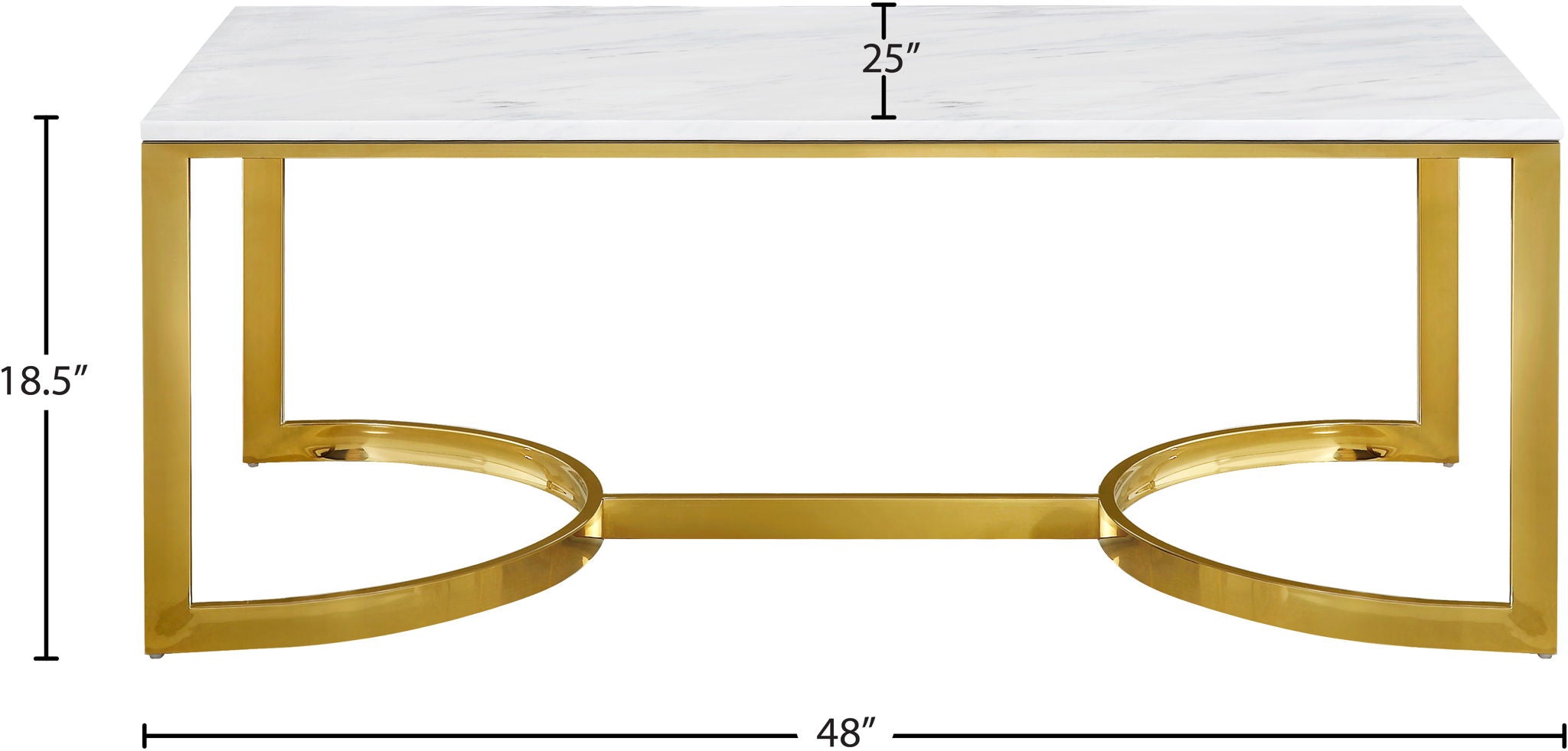 London - Coffee Table - Gold - Urban Living Furniture (Los Angeles, CA)