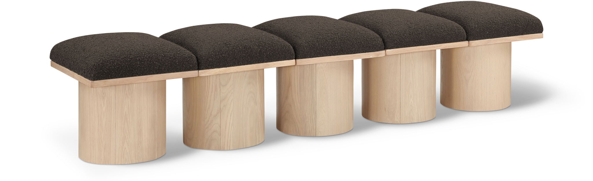Pavilion - 5 Piece Modular Bench With Natural Base - Urban Living Furniture (Los Angeles, CA)