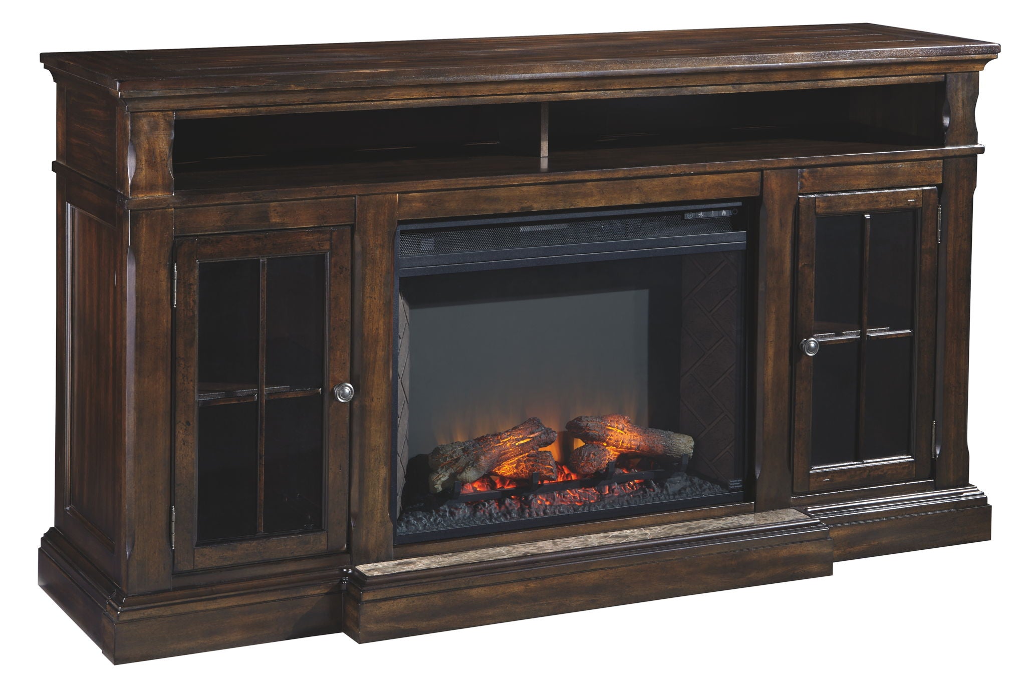 Roddinton - Dark Brown - XL TV Stand w/Fireplace Option - Urban Living Furniture (Los Angeles, CA)