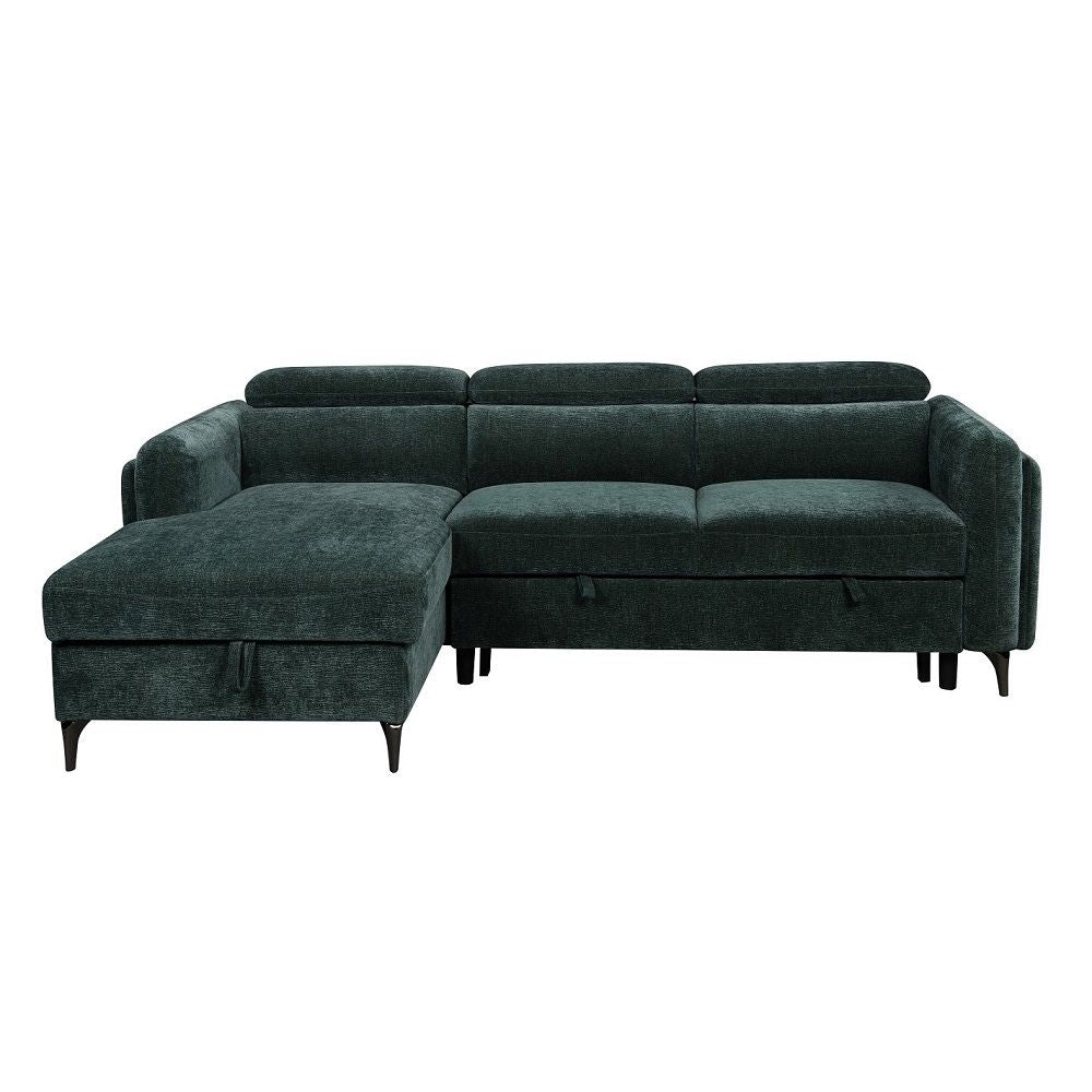 Zadok - Sectional Sofa With Sleeper & Storage - Green - Urban Living Furniture (Los Angeles, CA)
