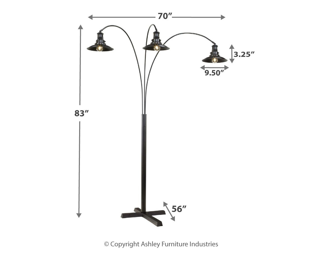 Sheriel - Black - Metal Arc Lamp - Urban Living Furniture (Los Angeles, CA)