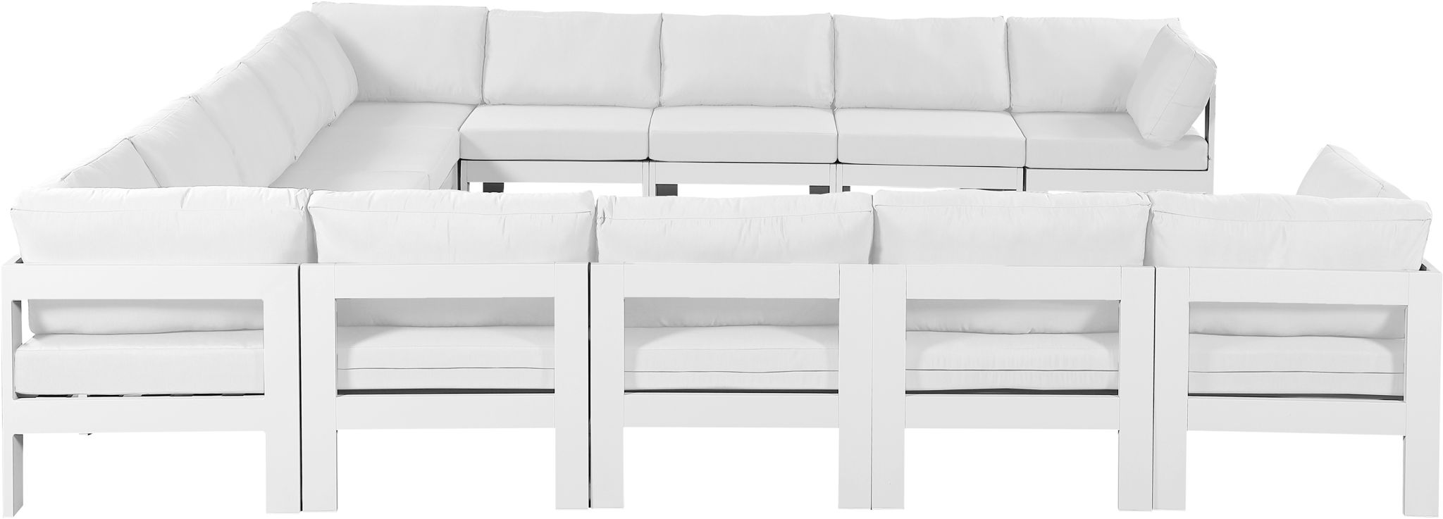 Nizuc - Outdoor Patio 13 Piece Modular Sectional With White Frame - Urban Living Furniture (Los Angeles, CA)