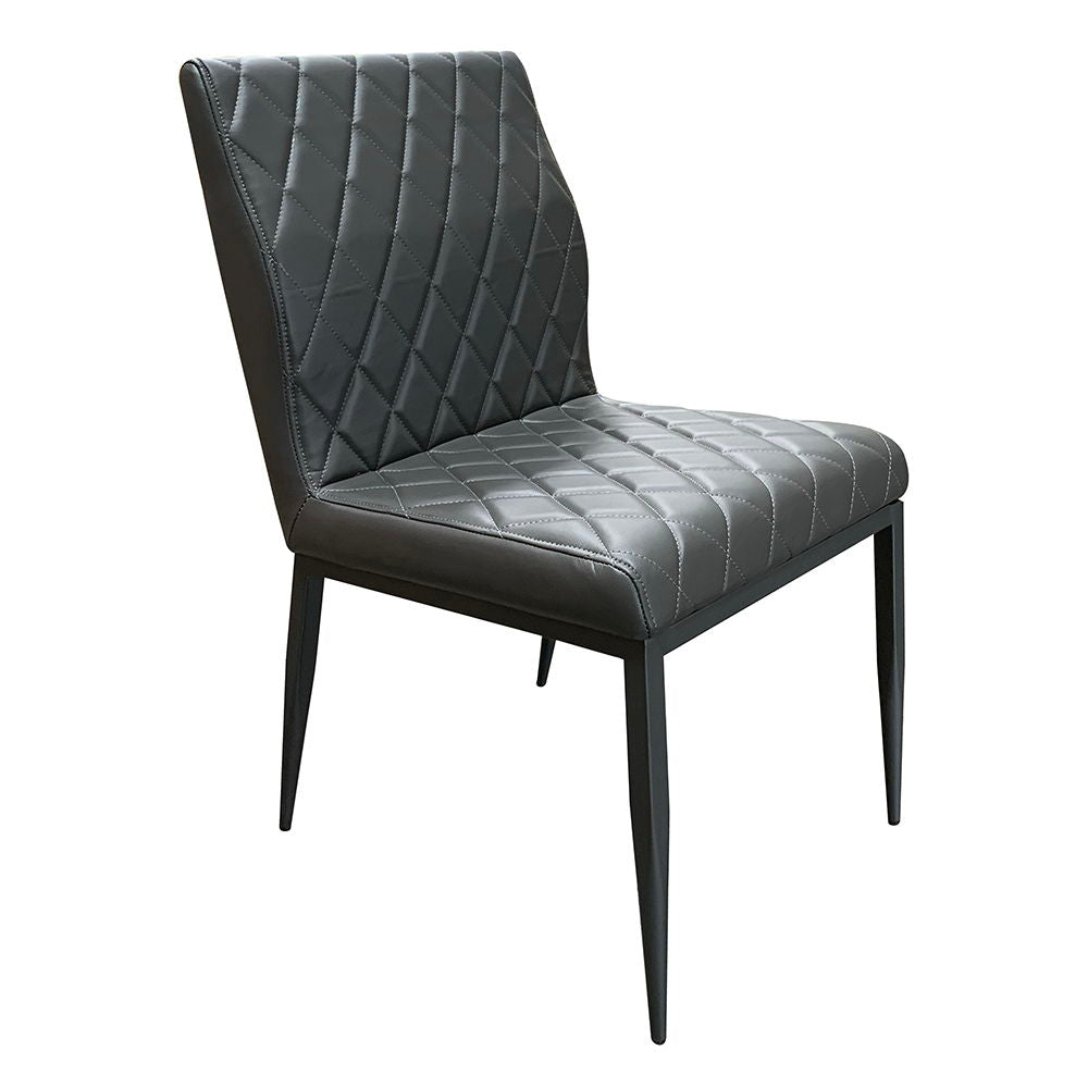 Cargo - Chair - Gray Synthetic Leather & Gunmetal - Urban Living Furniture (Los Angeles, CA)