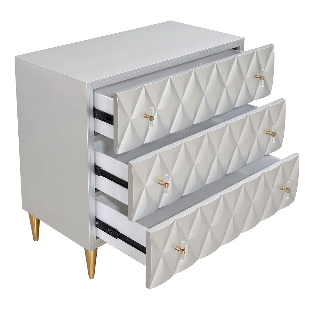 Anson - Console Cabinet - Metallic Silver & Champagne - Urban Living Furniture (Los Angeles, CA)