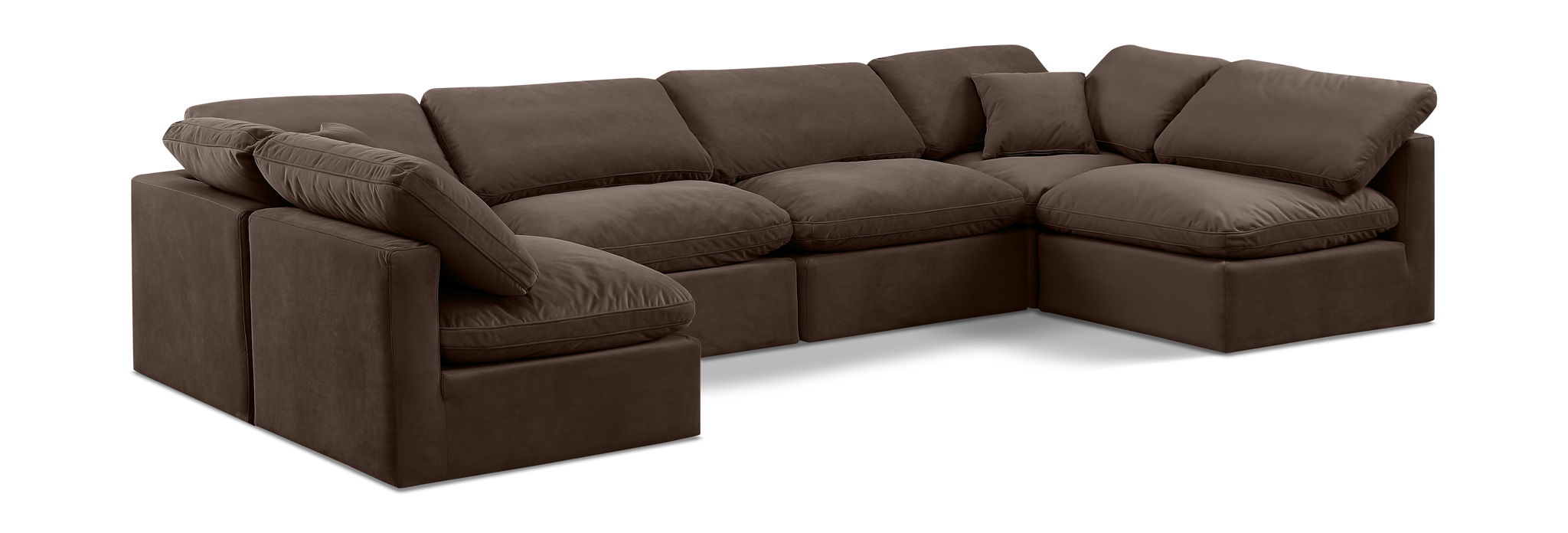 Indulge - Velvet 6 Piece Modular U-Shaped Sectional - Urban Living Furniture (Los Angeles, CA)
