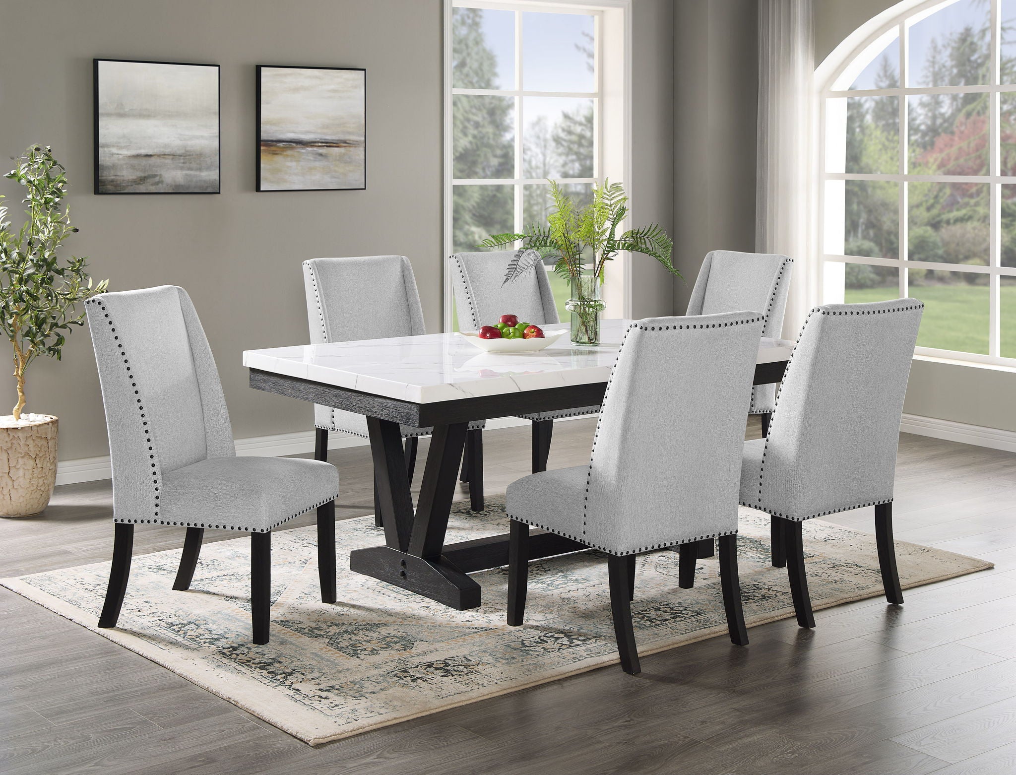 Vance - Side Chair (Set of 2) - Charcoal & Gray - Urban Living Furniture (Los Angeles, CA)