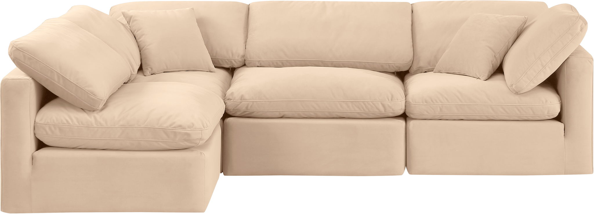 Indulge - Velvet 4 Piece Modular Sectional - Urban Living Furniture (Los Angeles, CA)