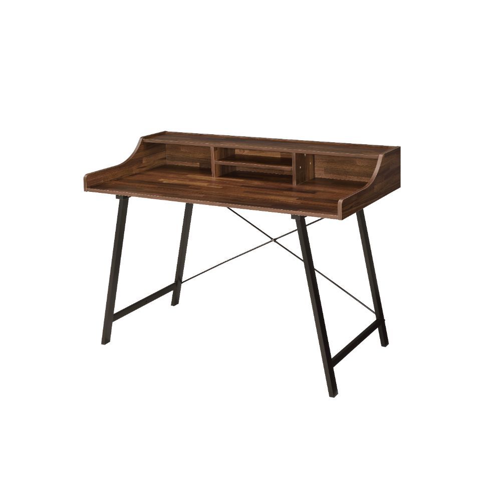 Sange - Writing Desk With USB - Walnut & Black - Urban Living Furniture (Los Angeles, CA)