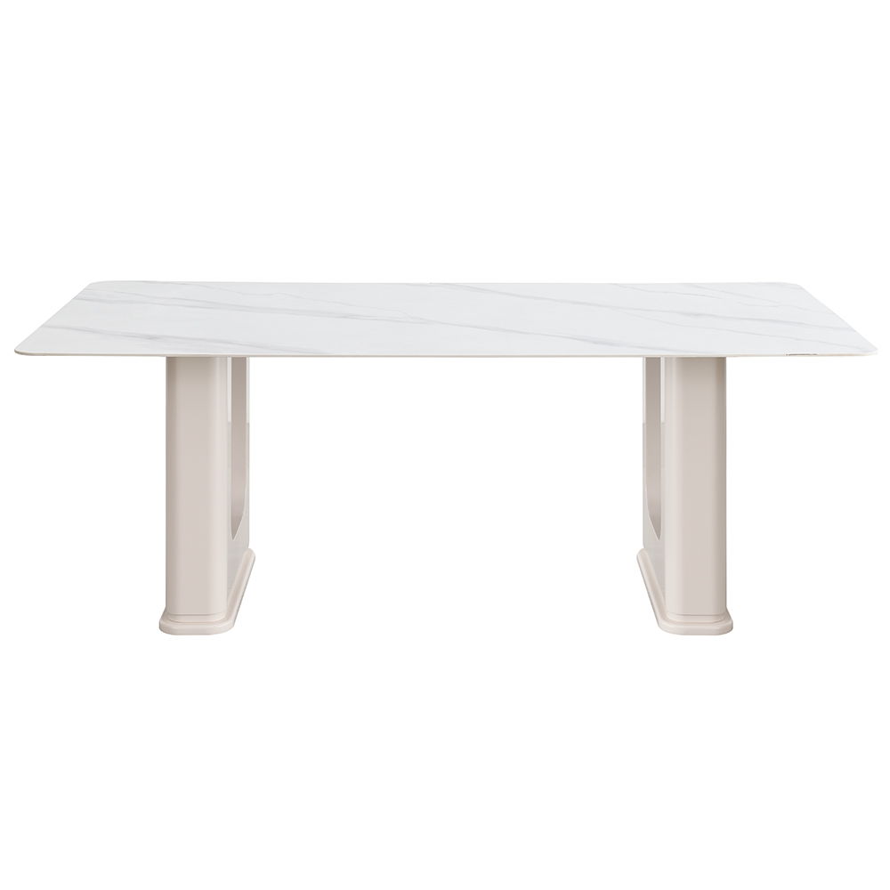 Kalam - Dining Table - Ceramic Top & Beige Finish - Urban Living Furniture (Los Angeles, CA)