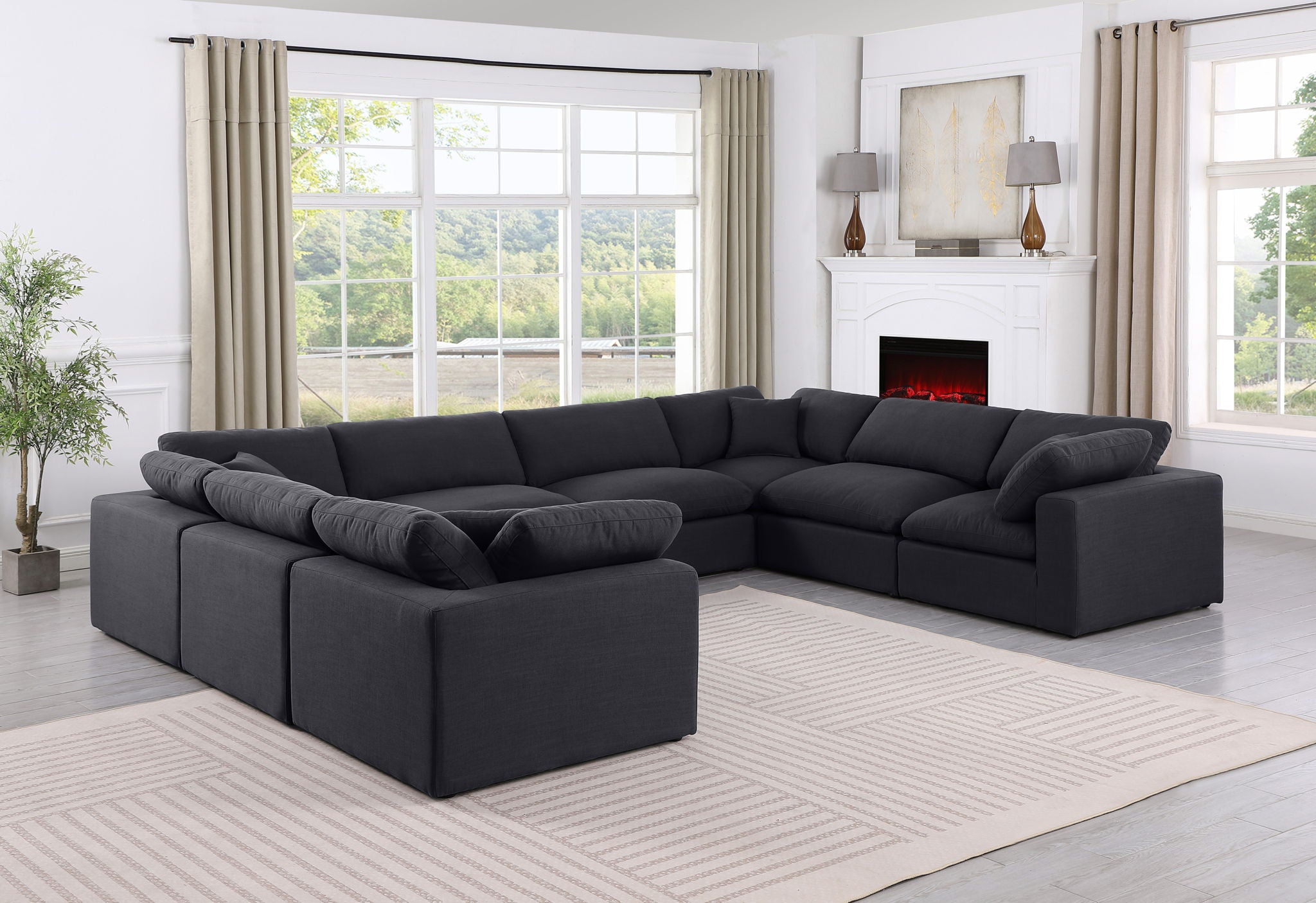 Comfy - 8 Piece Linen Modular Sectional - Urban Living Furniture (Los Angeles, CA)