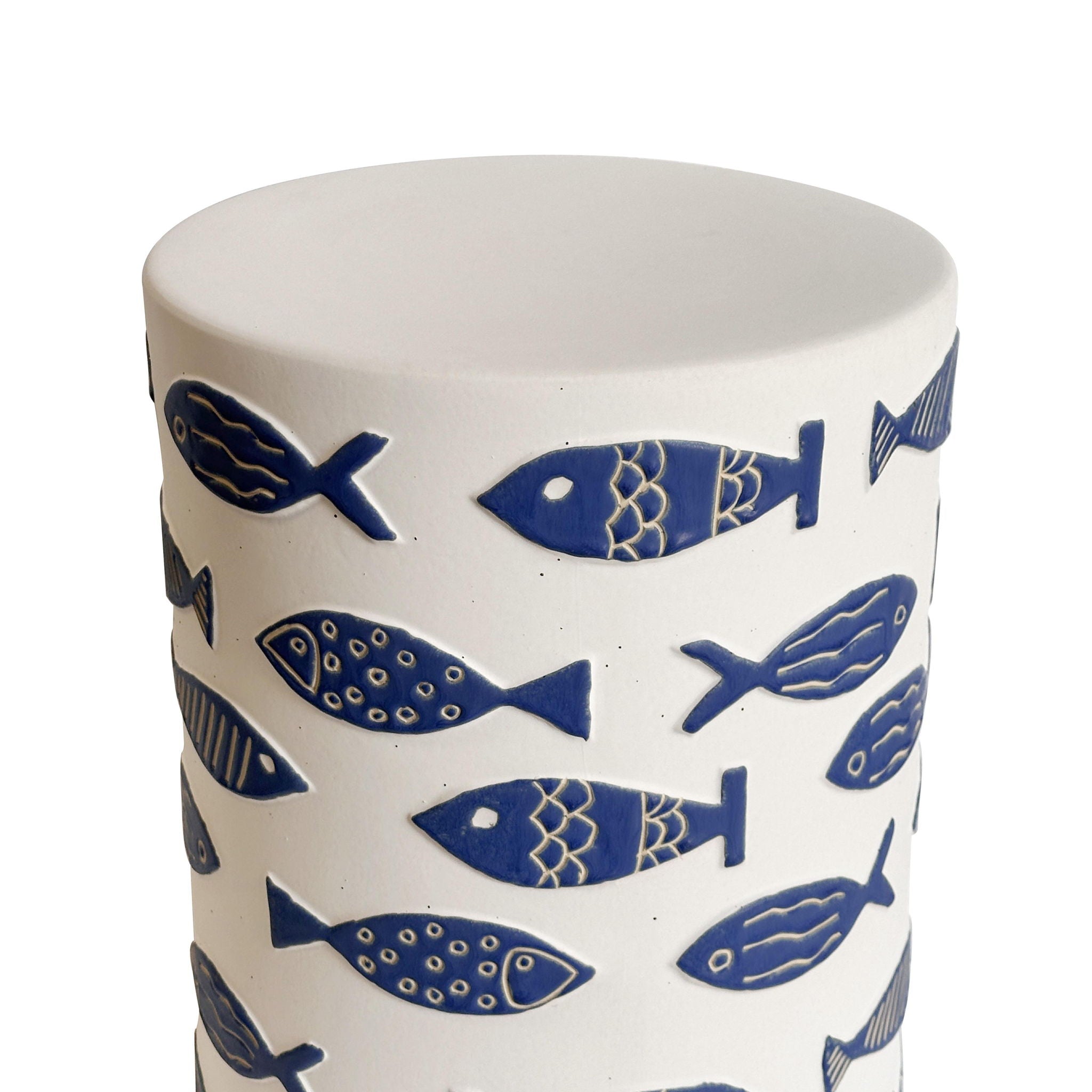 Tempest - Indoor / Outdoor Ceramic Table - Blue Fish - Urban Living Furniture (Los Angeles, CA)