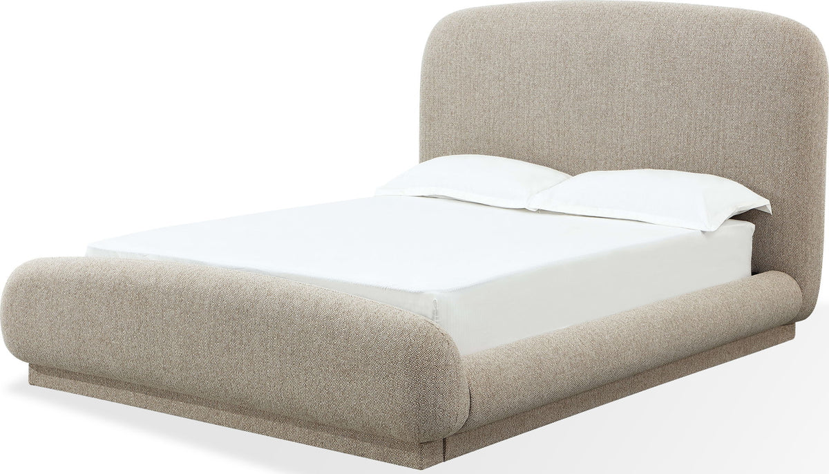 Tirimbina - Chenille Upholstered Platform Bed
