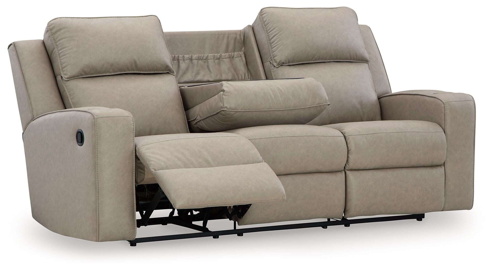 Lavenhorne - Pebble - Rec Sofa W/Drop Down Table - Urban Living Furniture (Los Angeles, CA)