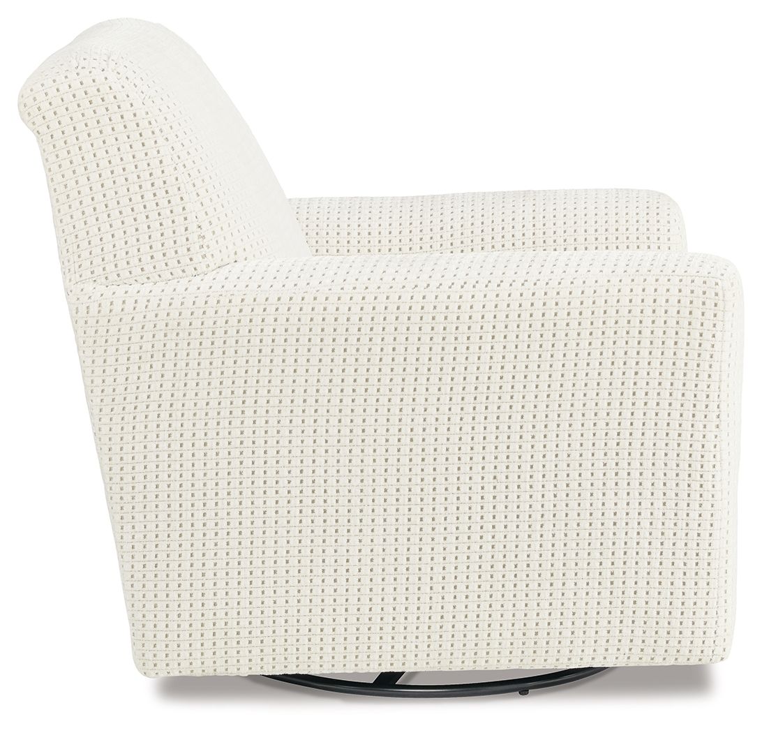 Herstow - Swivel Glider Accent Chair - Ivory - Urban Living Furniture (Los Angeles, CA)