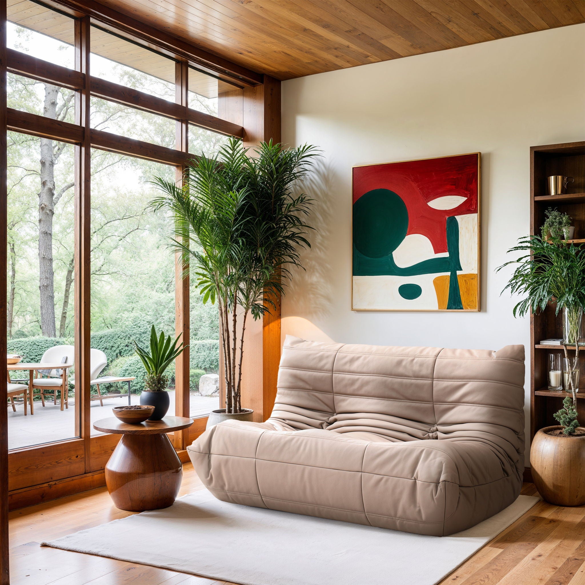 Relax - Vegan Leather 54.75" Upholstered Loveseat - Tan - Urban Living Furniture (Los Angeles, CA)