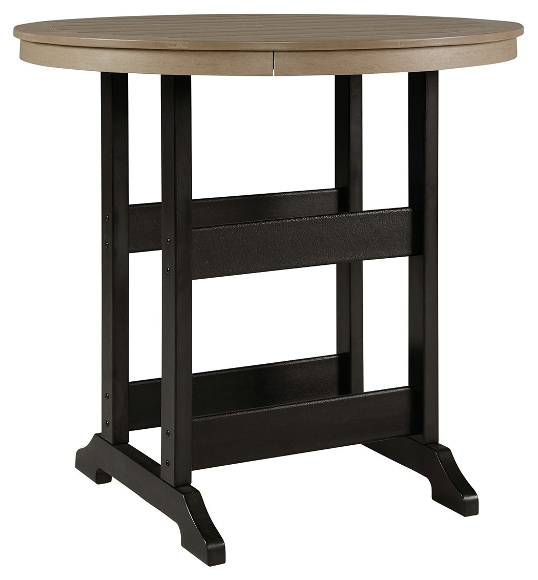 Fairen Trail - Black / Driftwood - Round Bar Table w/Umb OPT - Urban Living Furniture (Los Angeles, CA)