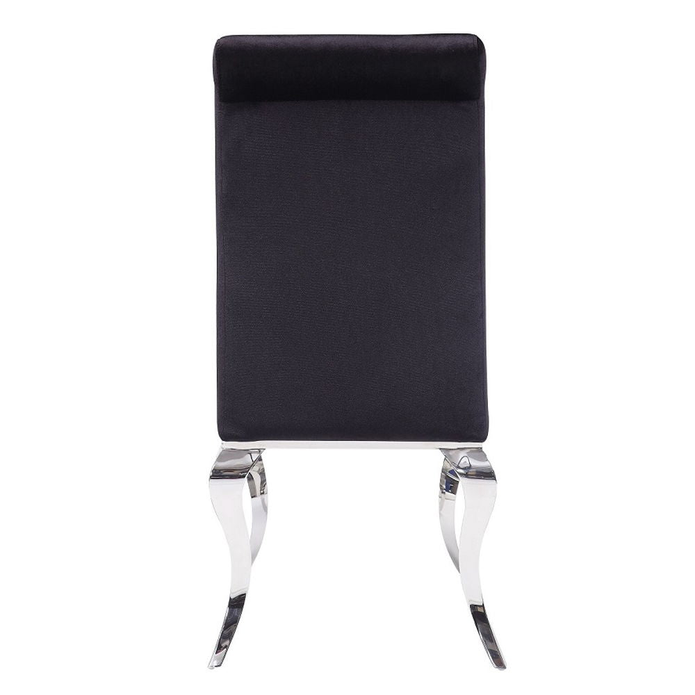 Fabiola - Side Chair (Set of 2) - Black Fabric & Stainless Steel - Urban Living Furniture (Los Angeles, CA)