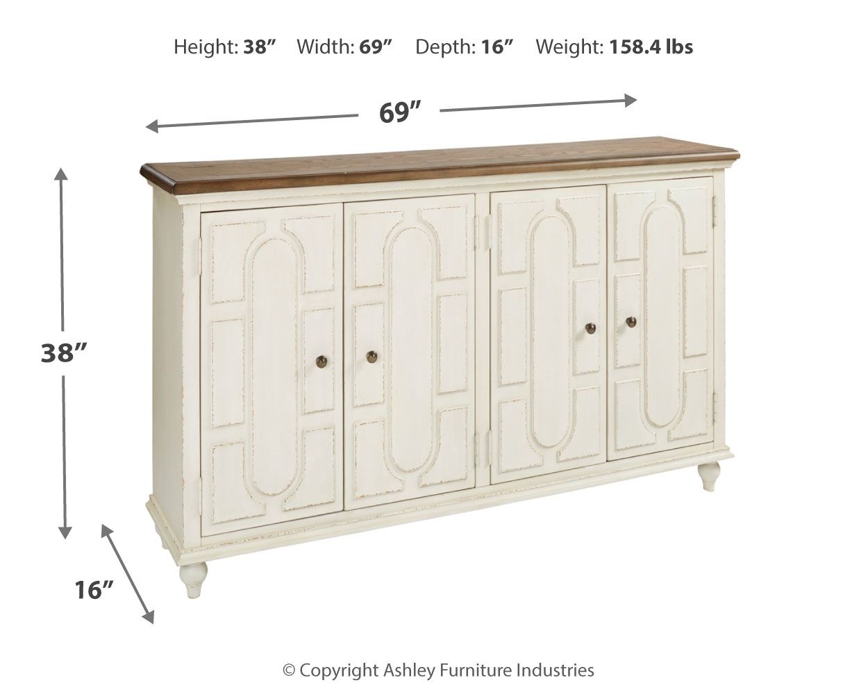 Roranville - Antique White - Accent Cabinet - Urban Living Furniture (Los Angeles, CA)