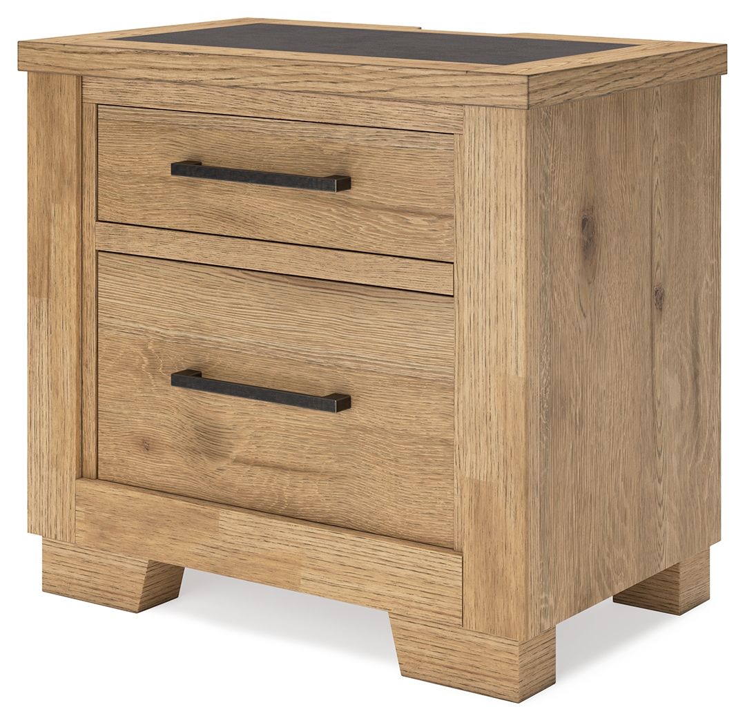 Galliden - Light Brown - Two Drawer Night Stand - Urban Living Furniture (Los Angeles, CA)