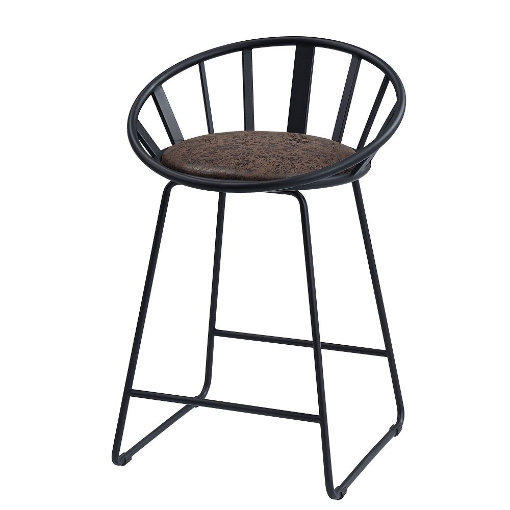 Zudora - Counter Height Chair (Set of 2) - Synthetic Leather & Black - Urban Living Furniture (Los Angeles, CA)