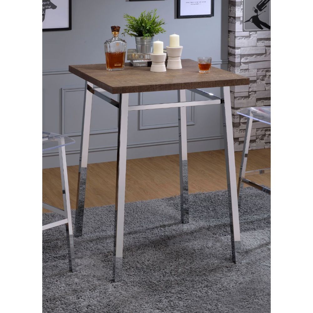 Nadie - Bar Table - Oak & Chrome - Urban Living Furniture (Los Angeles, CA)