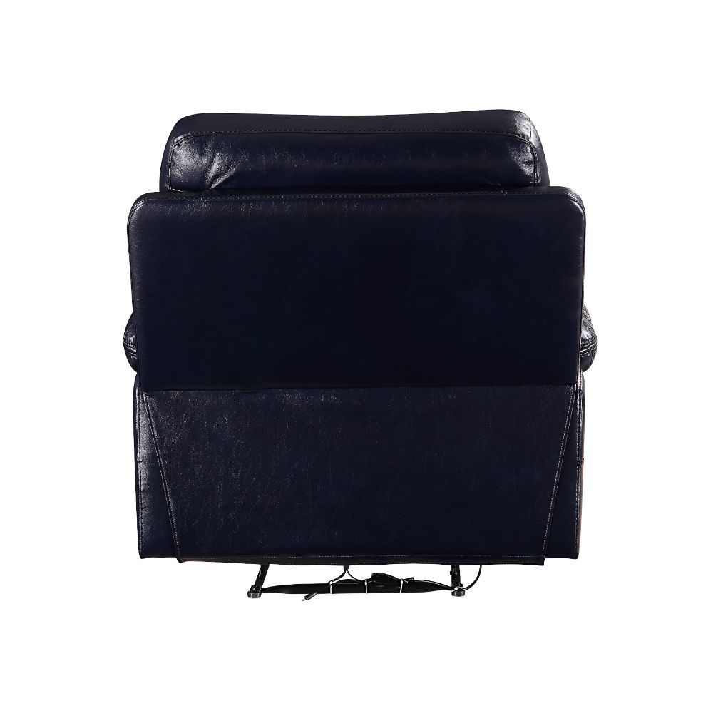 Aashi - Motion Recliner - Navy Leather-Gel Match