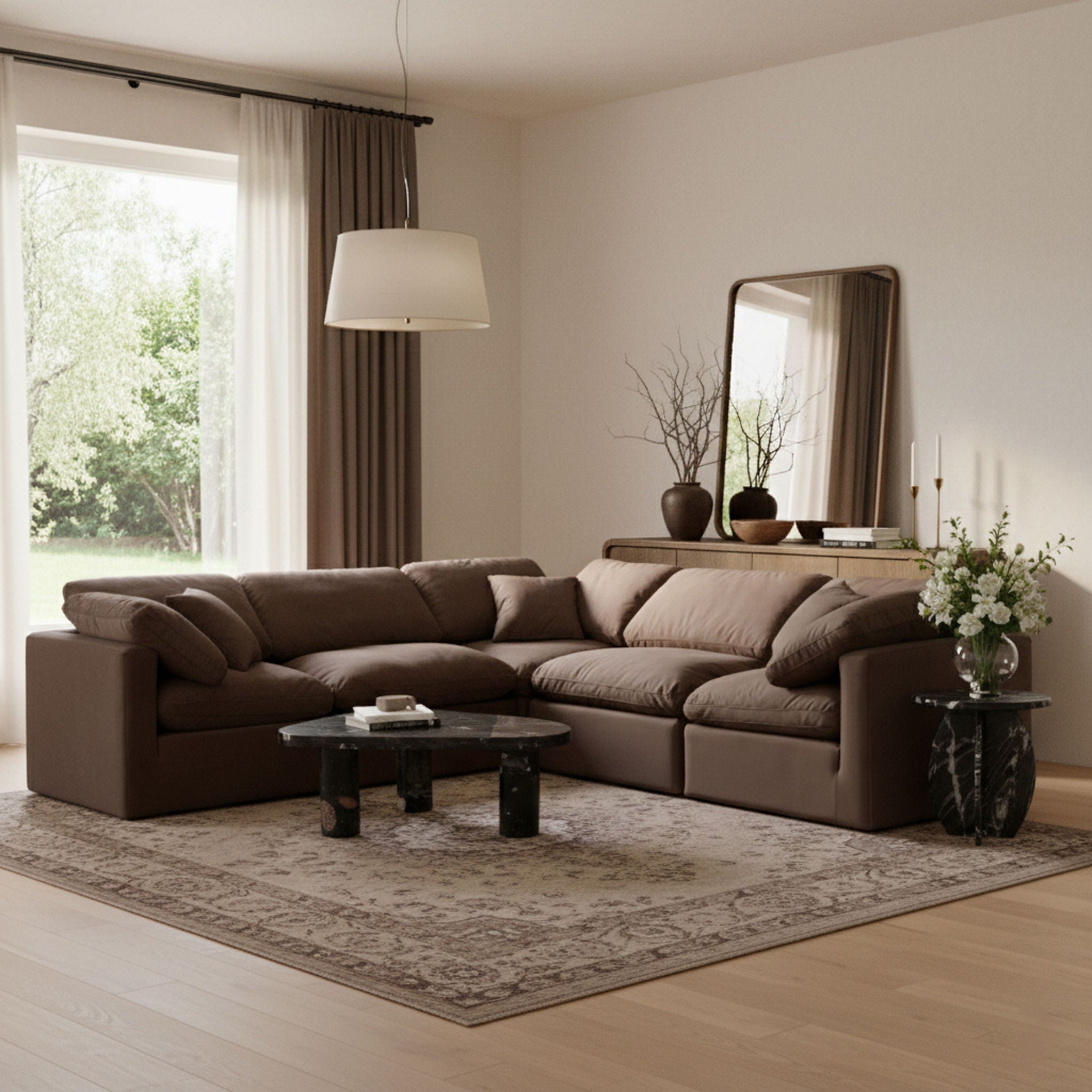Indulge - Velvet 5 Piece Modular Corner Sectional - Urban Living Furniture (Los Angeles, CA)