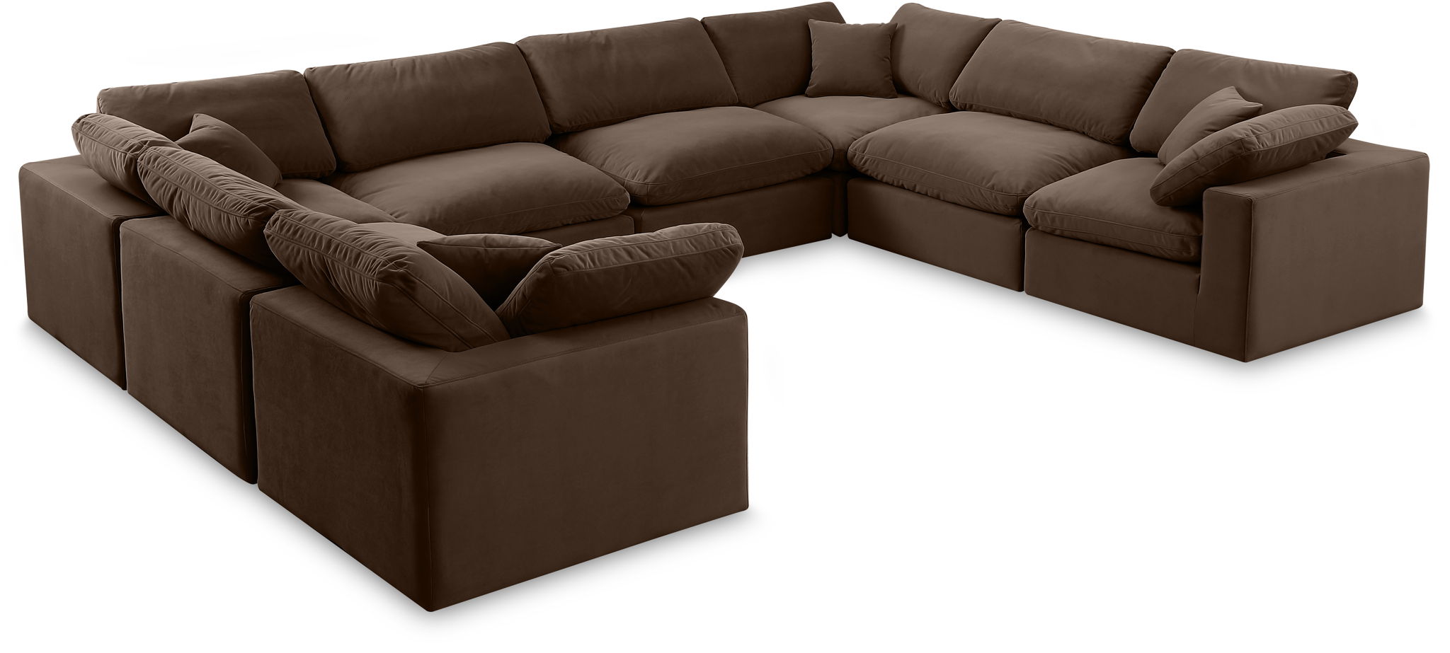 Comfy - 8 Piece Velvet Modular Sectional - Urban Living Furniture (Los Angeles, CA)