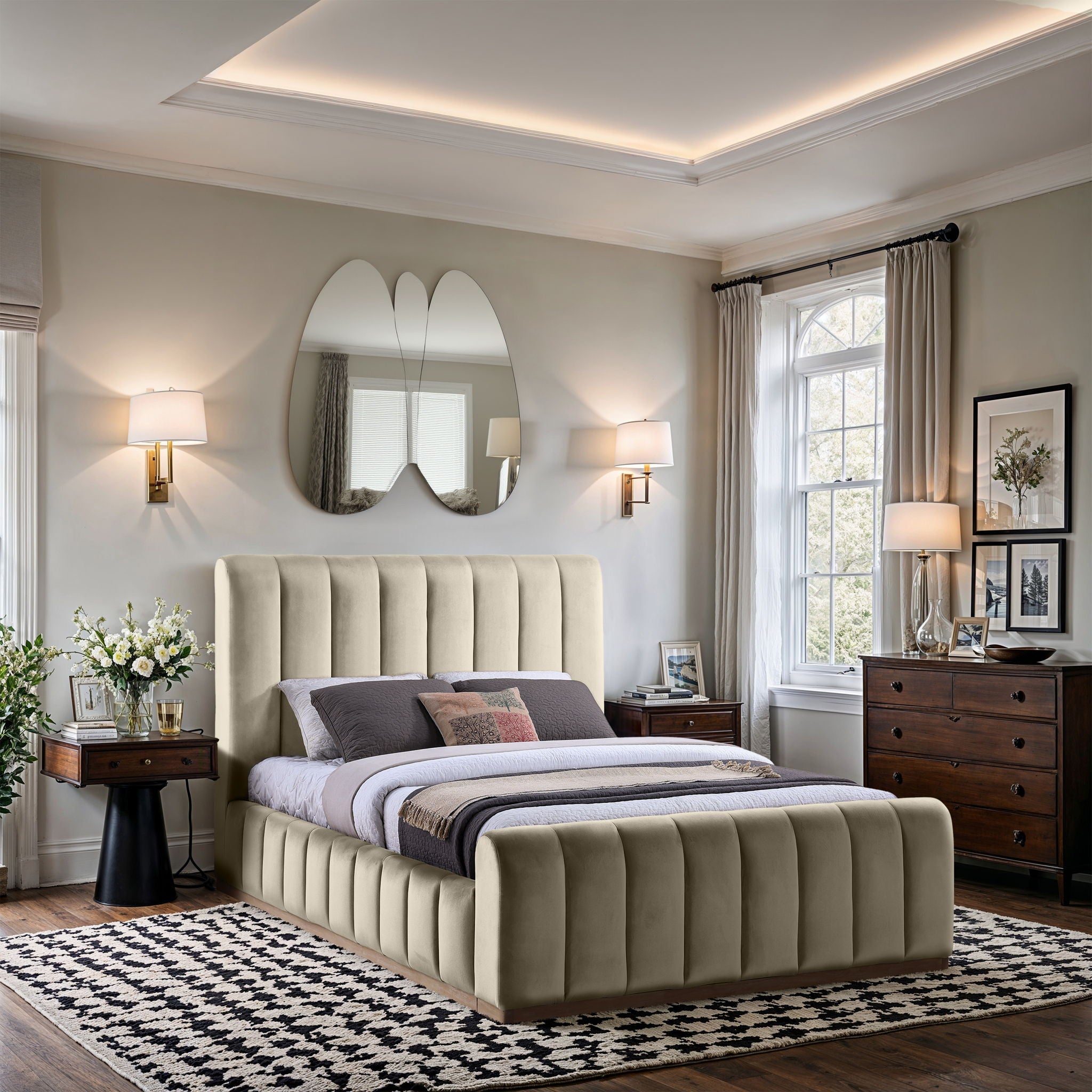 Amara - Velvet Bed - Urban Living Furniture (Los Angeles, CA)